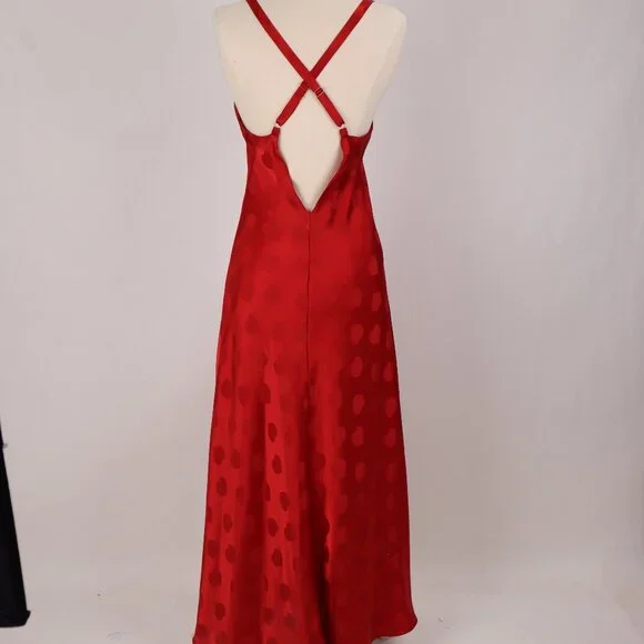 🌺 Vintage Cacique Hearts Long Nightgown Negligee Lingerie Sexy Valentine's Day
